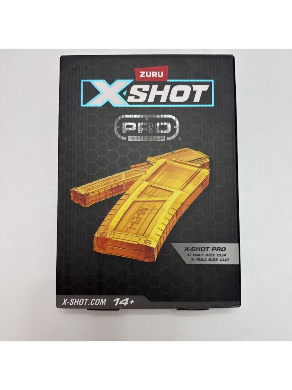 Zuru X-Shot.  X Shot Pro, 1 Half Clip And 1 Full Clip.  Clips Only . New In Box